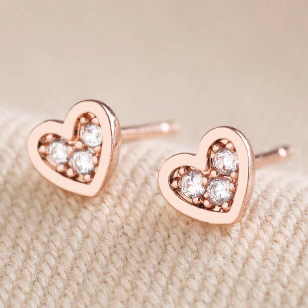 Lisa Angel - Wholesale Stud/Post Earrings - Tiny Crystal Heart Stud Earrings4