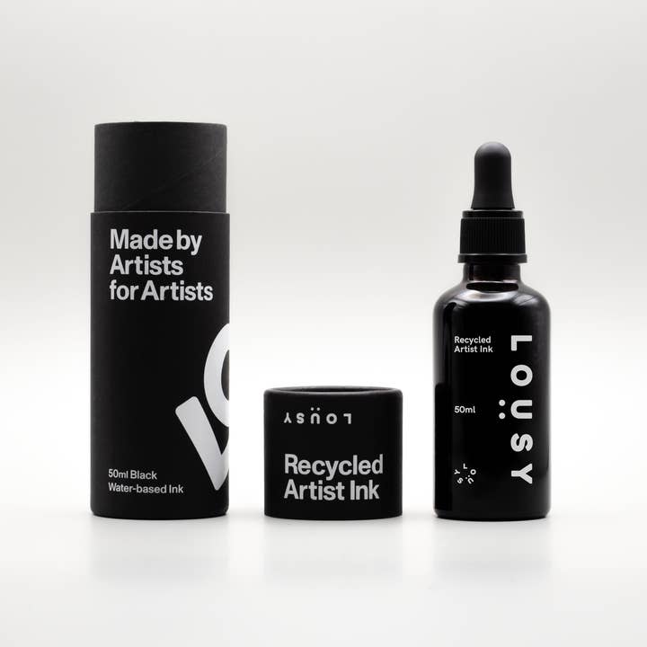 Lousy Ink — Black 50ml Recycled Artist Ink for wholesale by LOUSY