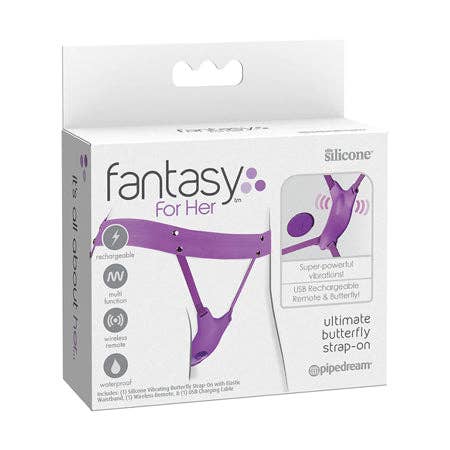 Sexology - Vente Sex toys - Fantasy For Her Ultimate Butterfly Strap-On Vibromasseur Portable