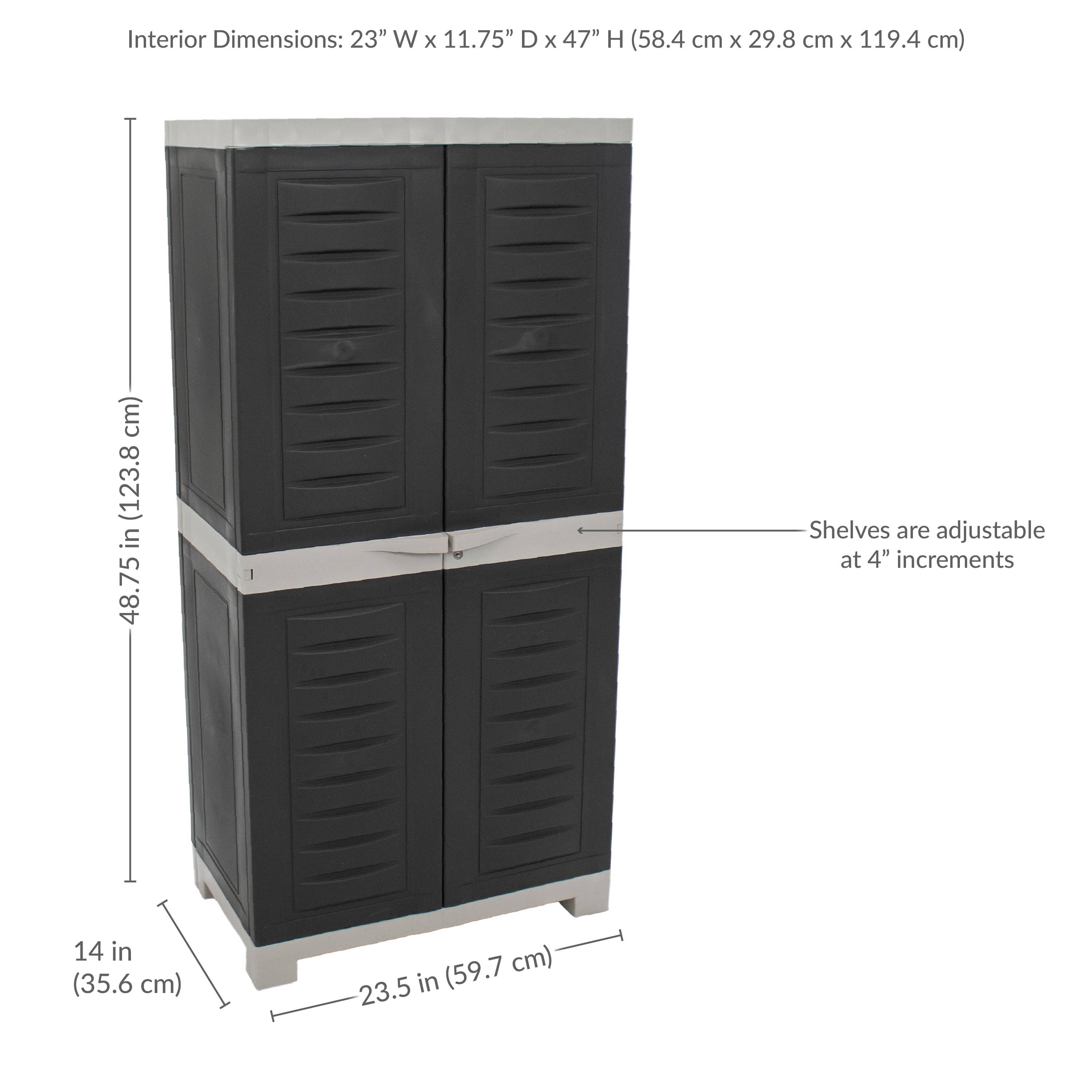 Sunnydaze Decor - Wholesale Cabinet - Window-Front Storage Cabinet w Adjustable Shelves Charcoal4