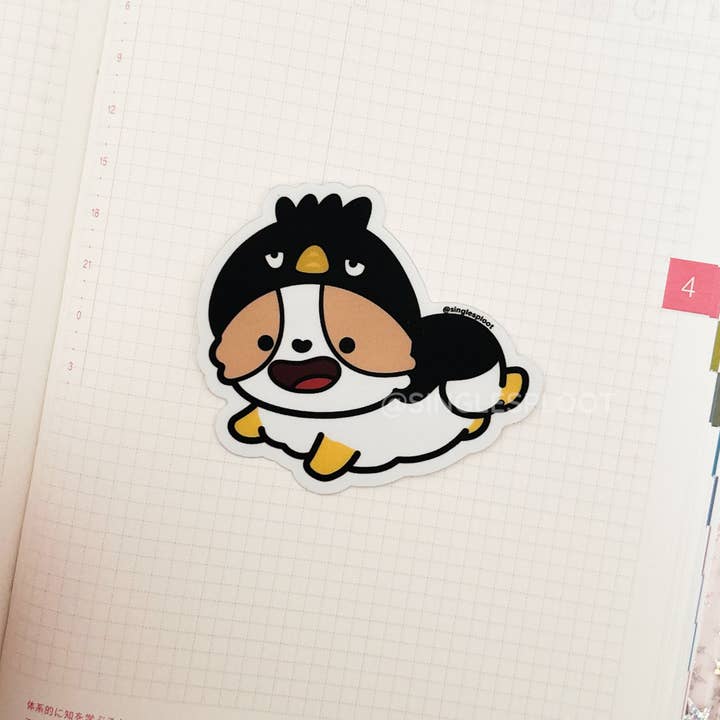 Badtzu Corgru Corgi-klistermärke för wholesale av Single Sploot