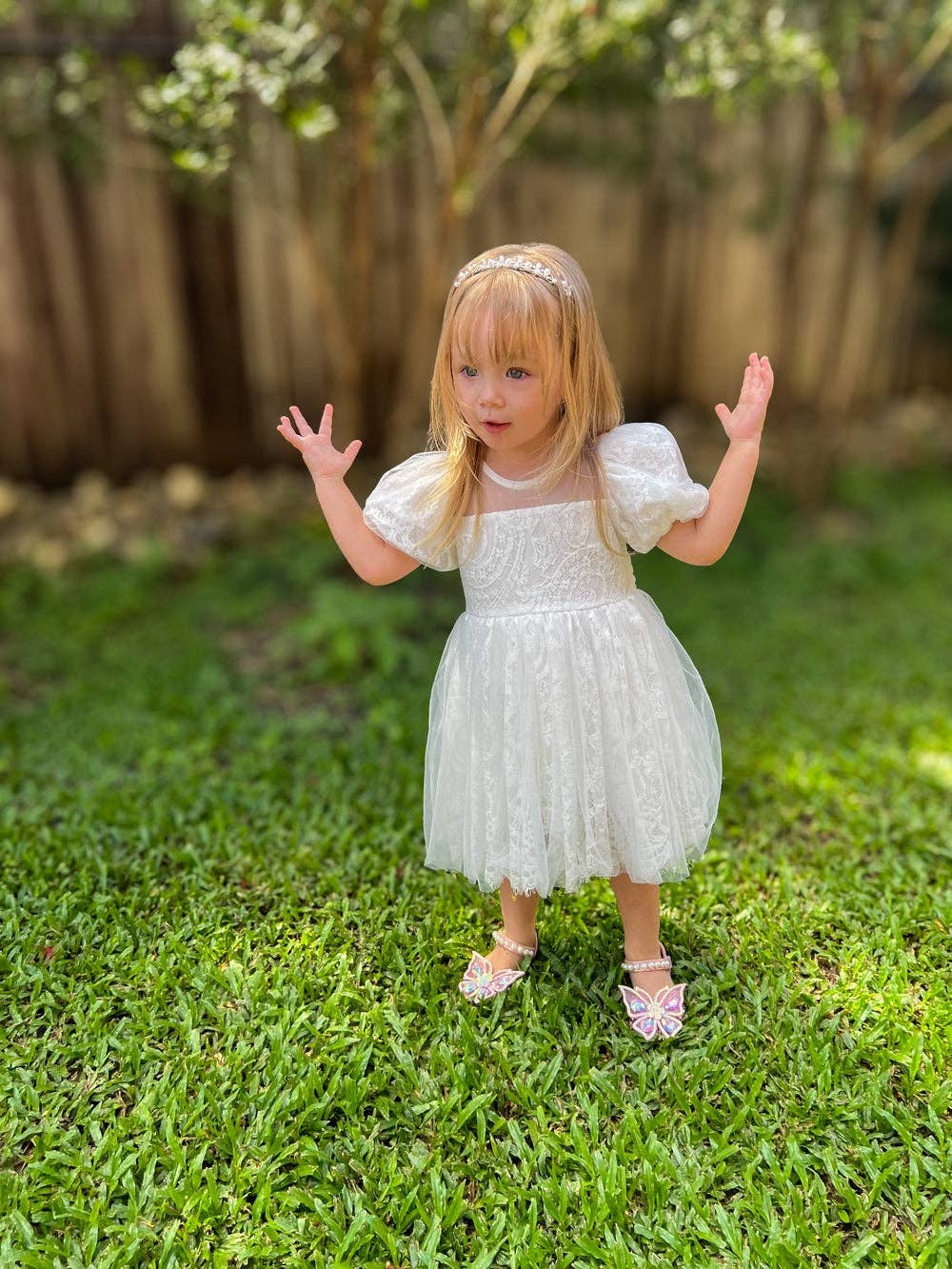 A Little Lacey – wholesale Dress – Kids – Genevieve Girls White Lace Dress17