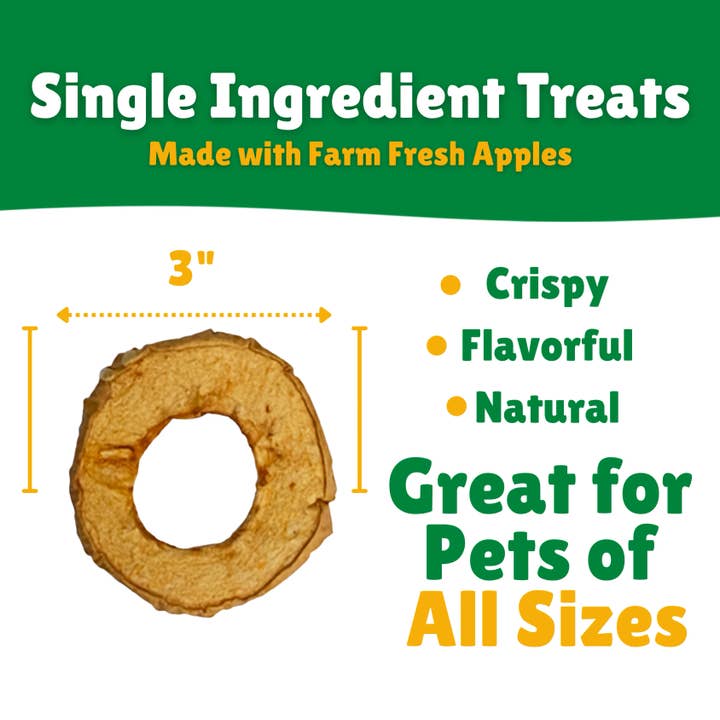 Lucky Premium Treats - Wholesale Pet Treats - Dog - Apple Rings Dog Treats - Bulk per lb