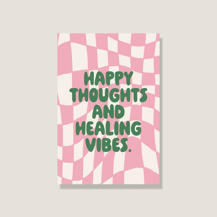 Postcard 'Happy thoughts' for wholesale by LIFEOFLONE