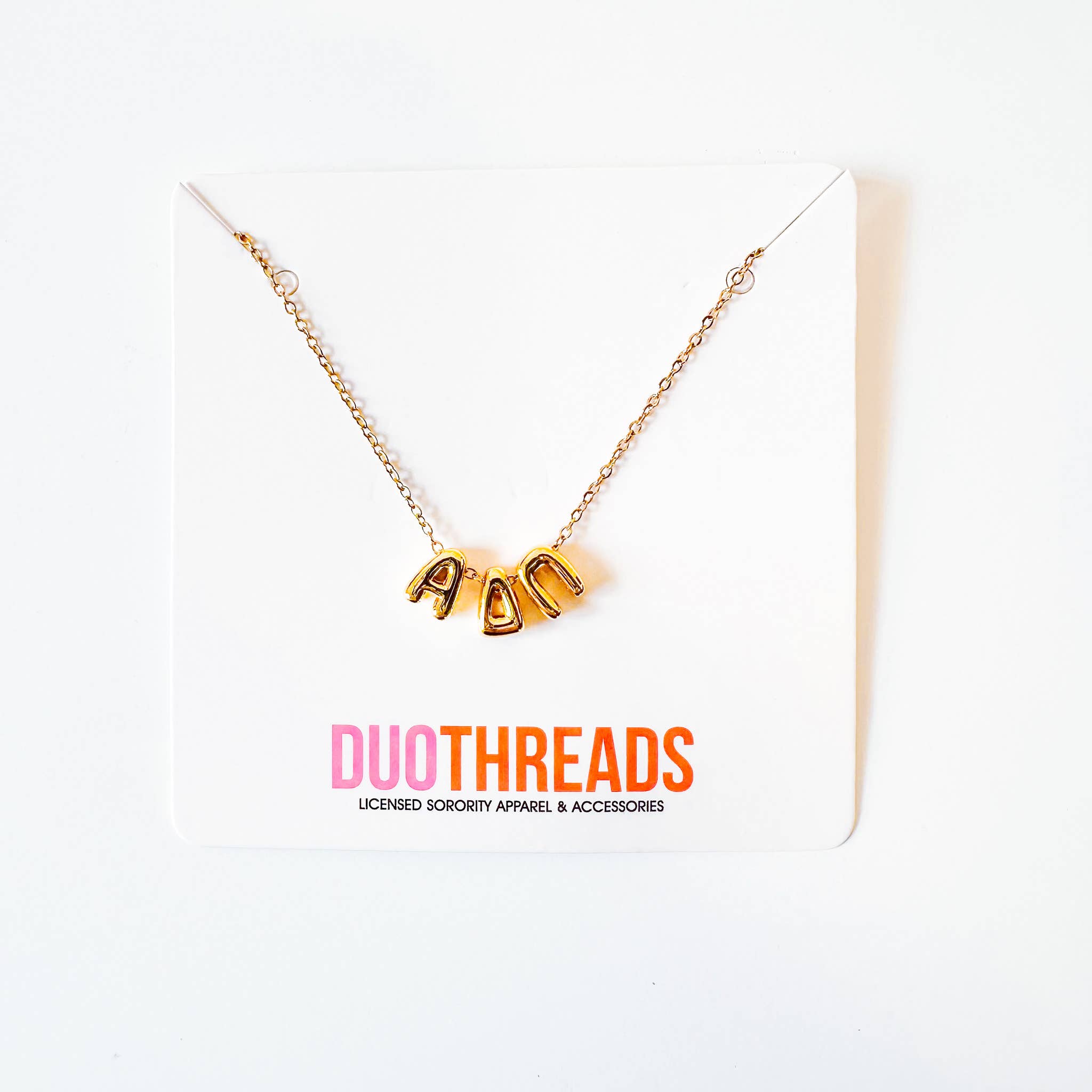 Duo Threads - Wholesale Pendant/Charm Necklace - Bubble Letter Sorority Necklace20
