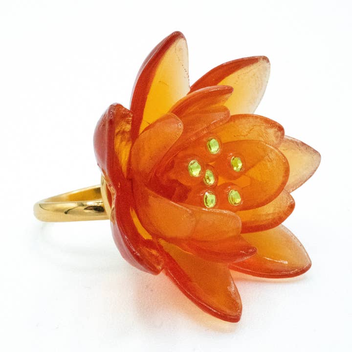 Anel laranja Dalia por atacado de kiwipomelo