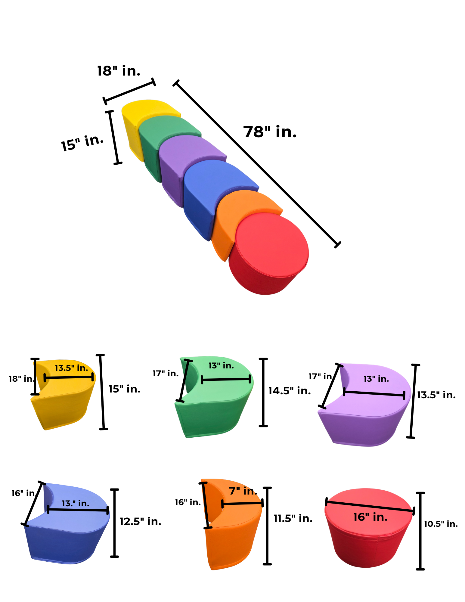 Bintiva - Wholesale Chair - Kids - Bintiva Caterpillar Seating6