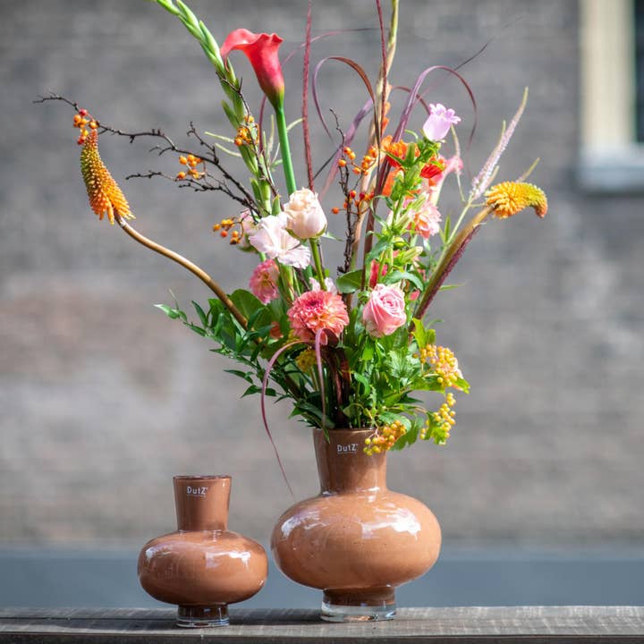 Vase MODEST - TERRACOTTA Glass by DutZ for wholesale by DutZ Collection @ Lowlands Design