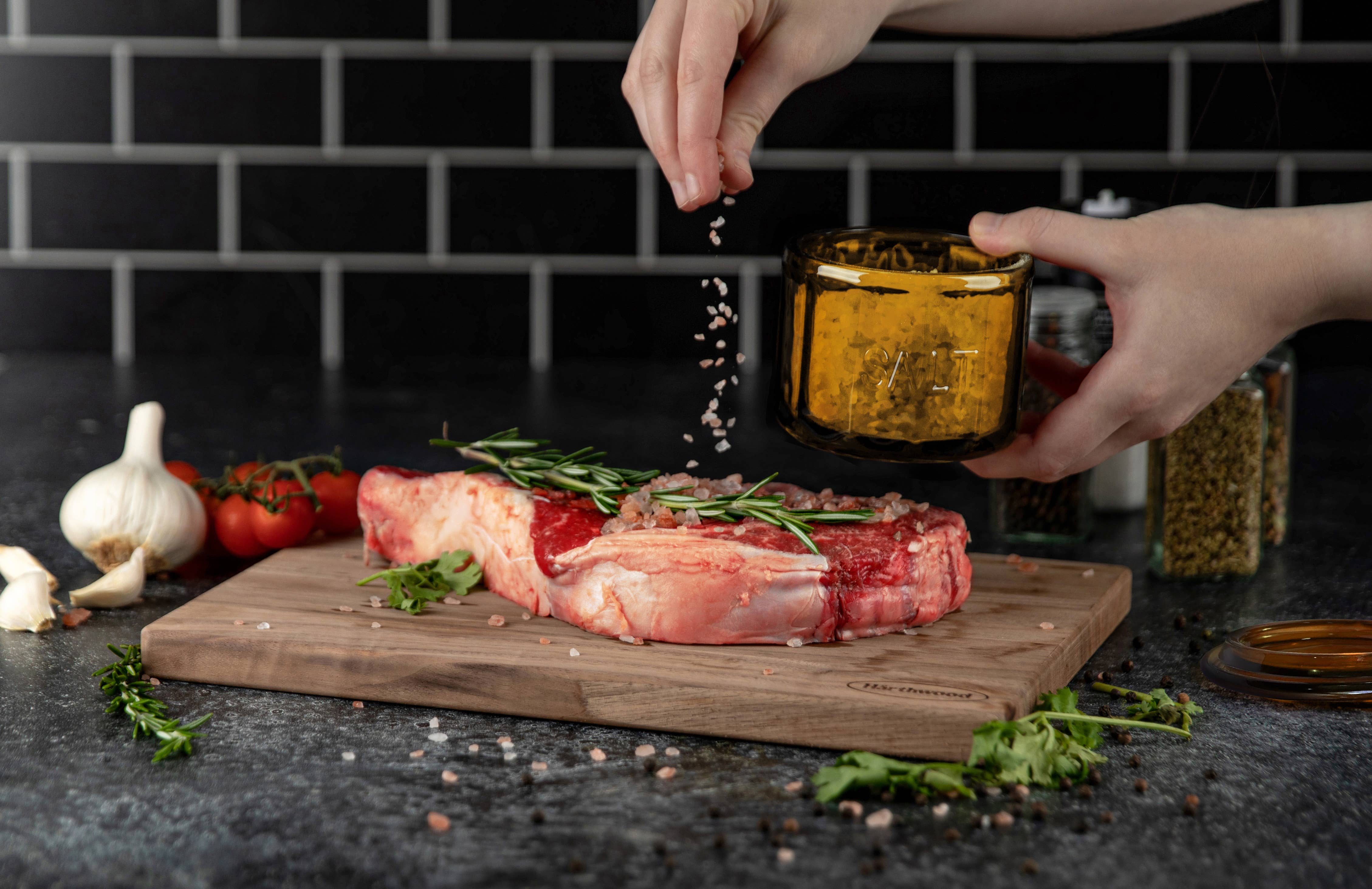 Kook - Wholesale Salt Mill - Kook Embossed Salt Cellar & Lid, Pressed Glass, 10 oz18