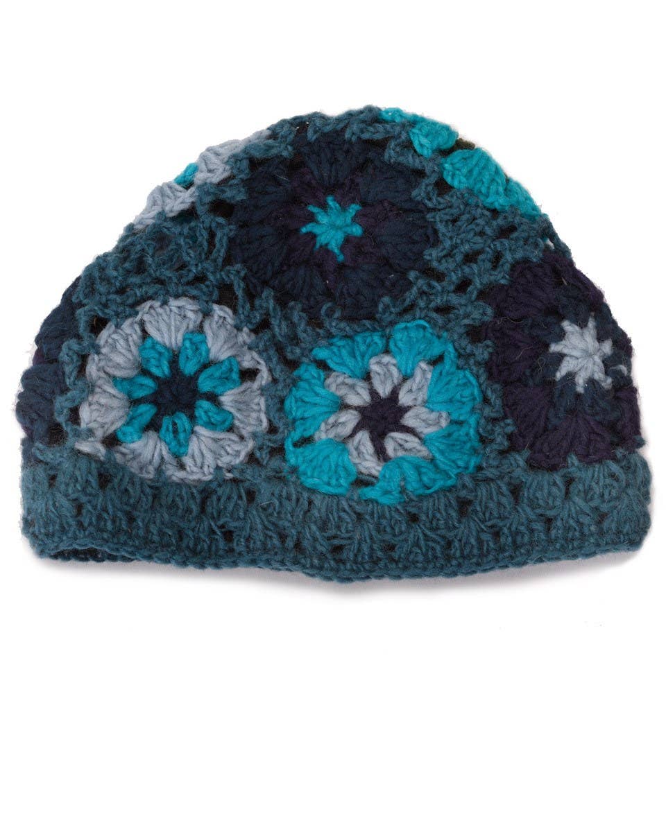 Zig Zag Asian Collection - Wholesale Beanie - Women's - Crochet Flower Beanie Hat2
