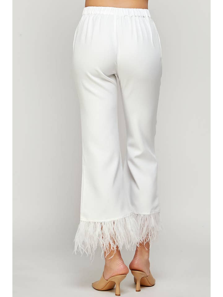 Strut & Bolt - Wholesale Pants – Women's - Feather Trim Flare Pants3