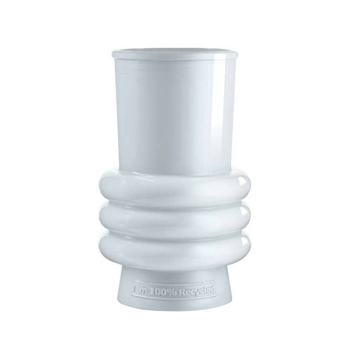 Couronne Co. - Wholesale Vase - Modern Alto Recycled Glass Vase Glossy White