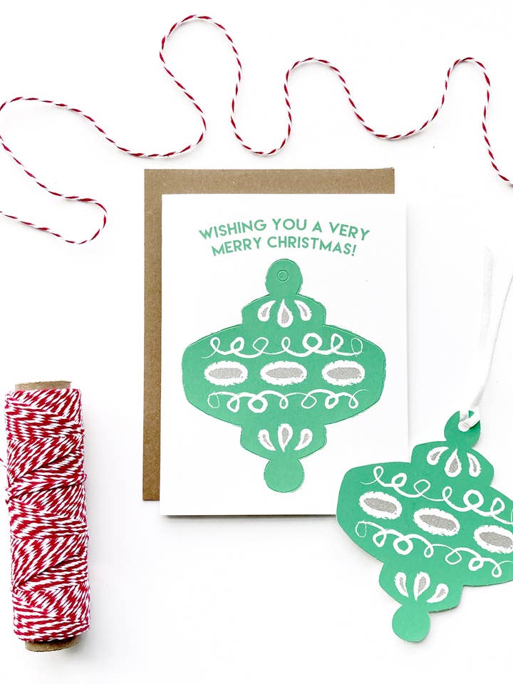 Coffret de cartes de Noël rétro en forme de menthe pour la vente par Orange Twist Studio LLC