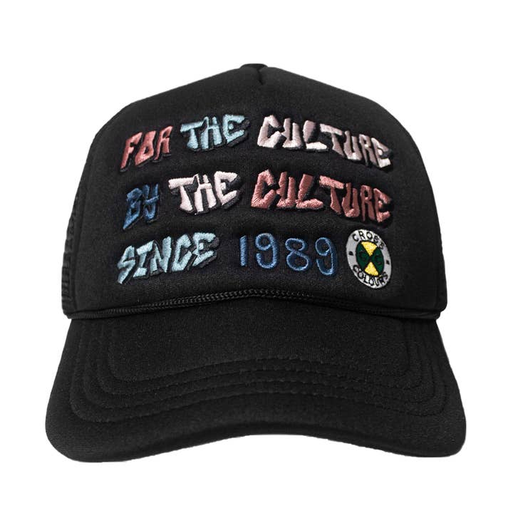 Cross Colours For The Culture Trucker Hat - Black for wholesale by Cross Colours