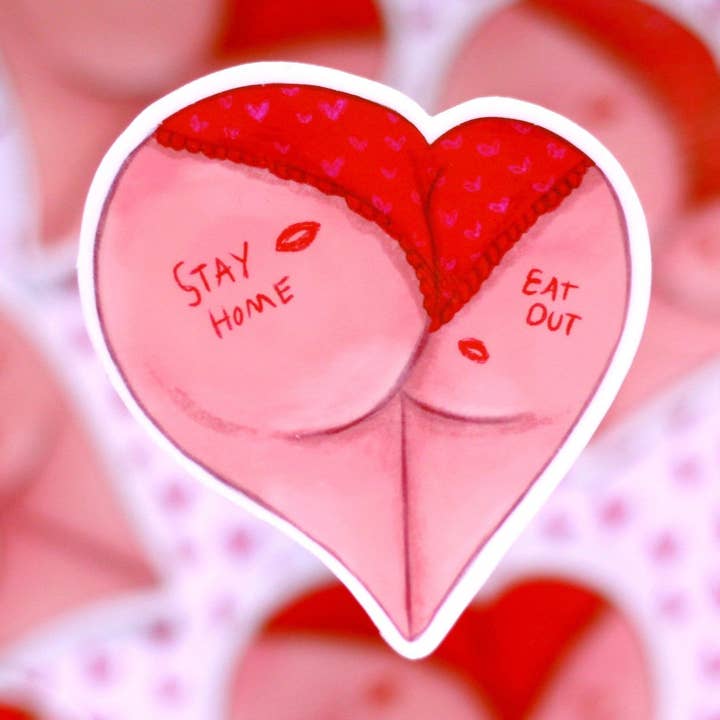 Stay Home Eat Out Vinyl Sticker for wholesale by K.E. Antoloci