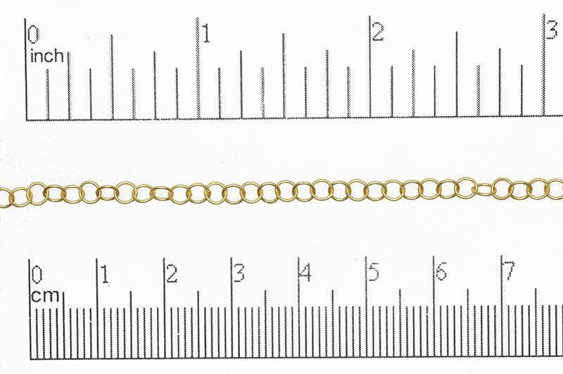 Continental Beads - Wholesale Craft Supplies - 4.2mm x 4mm Fine Round Cable Chain Sold by The Foot - CH 8447
