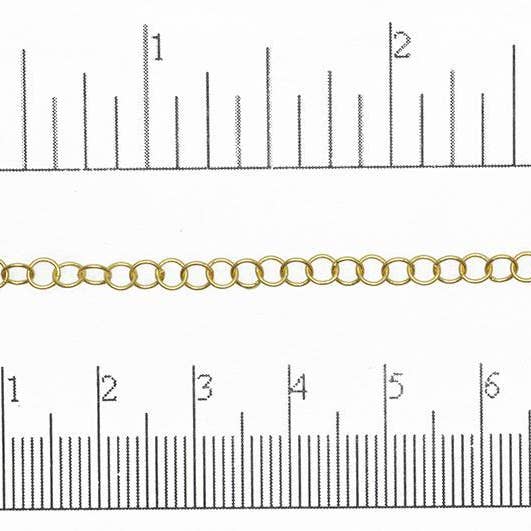 Continental Beads - Wholesale Craft Supplies - 4.2mm x 4mm Fine Round Cable Chain Sold by The Foot - CH 8447
