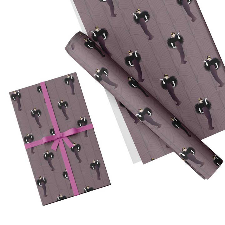 Art Deco Design Gift Wrapping Paper & Matching Tag for wholesale by Handmade Gift Company