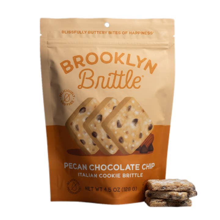 Brooklyn Brittle – wholesale Biscuit – Pecan Chocolate Chip Italian Cookie Brittle - Pouch Bag1