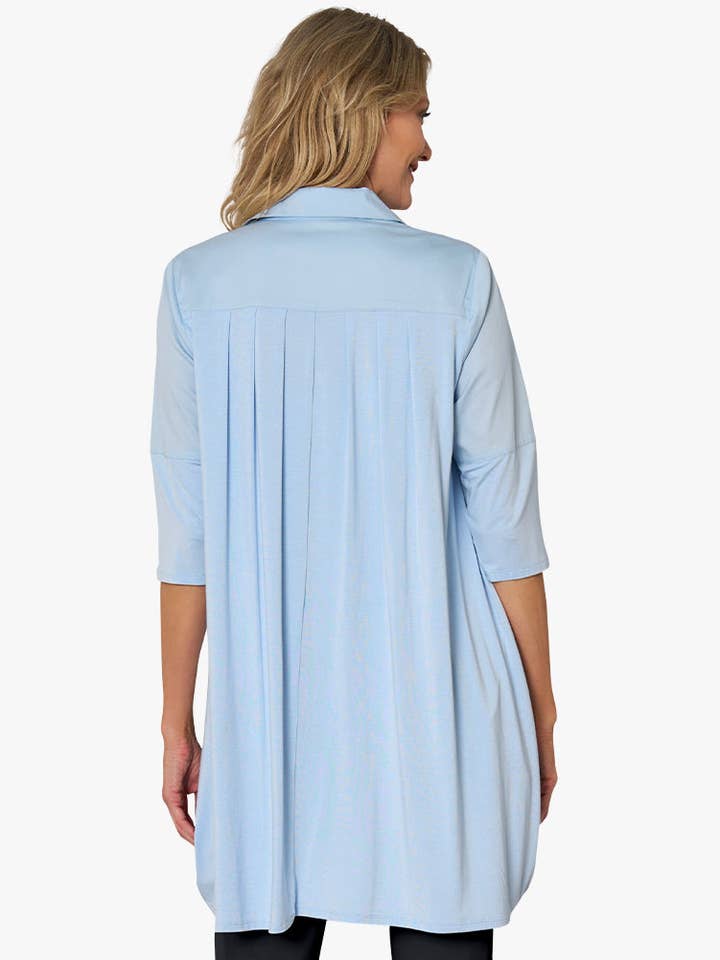 Stella Carakasi - Wholesale Tunic - Women's - Women's 3/4 Sleeve A-Line Cotton Poplin Tiburon Tunic Icon59