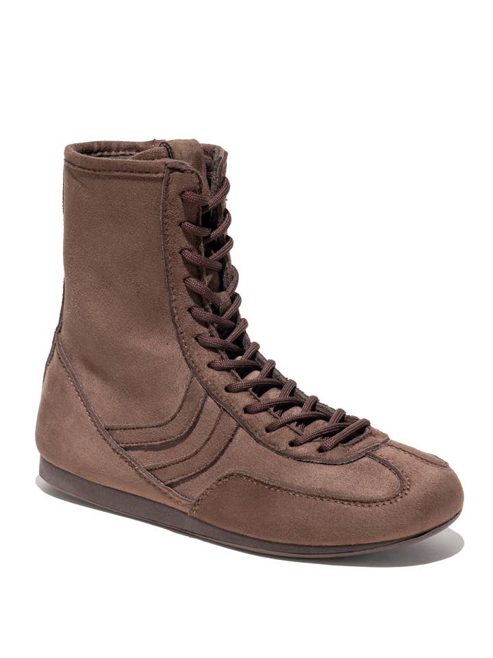 C'M PARIS - Wholesale Lifestyle Sneakers - Women's - High-Top Boxing Style Lace-Up Sneakers 65182