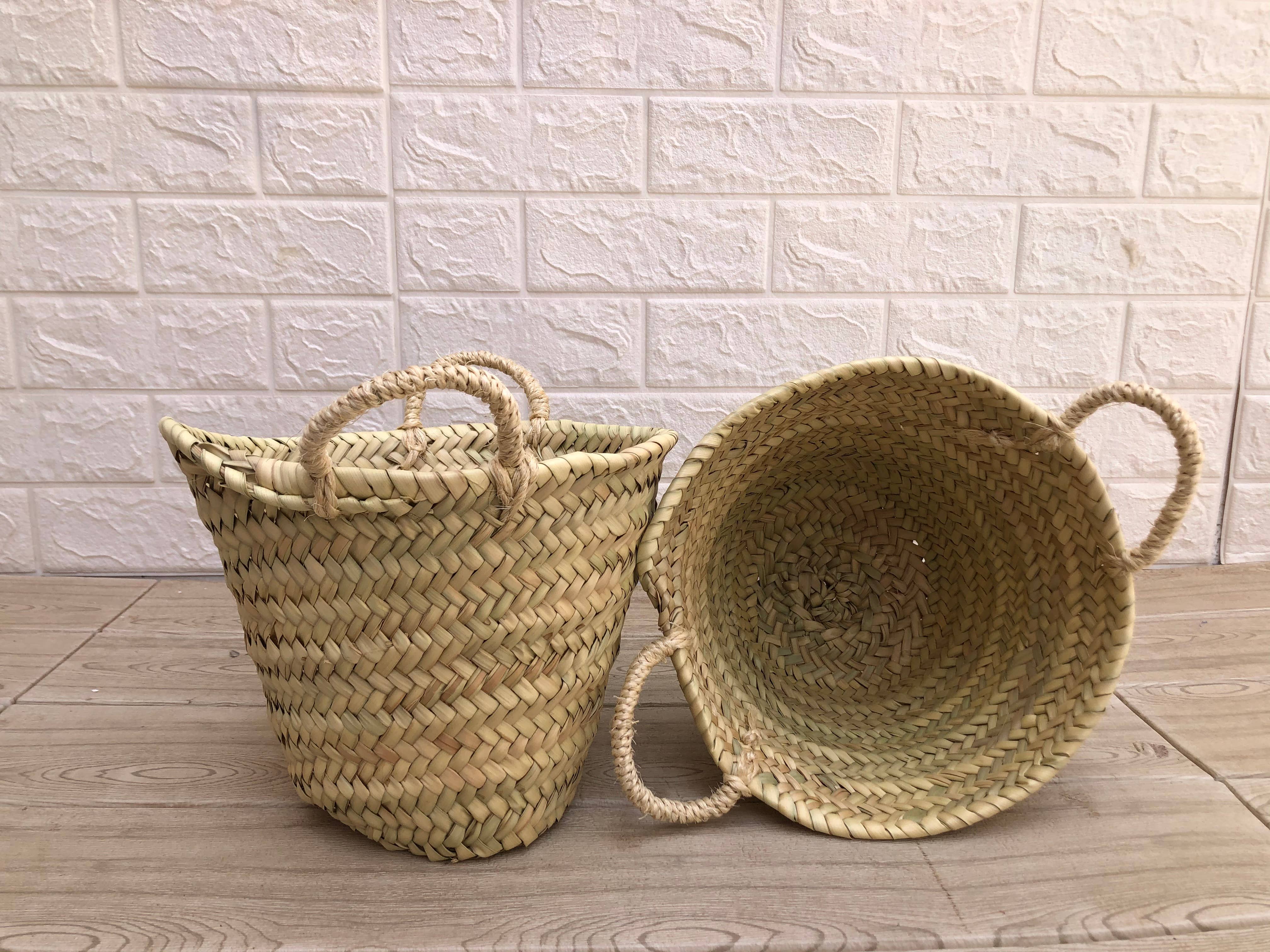 ProHandmadeDesign - Vendita all'ingrosso Borsa da spiaggia - Cesto piccolo in paglia naturale a forma di rosa2