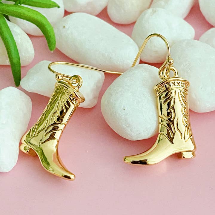 Ellison+Young - Wholesale Dangle Earrings - Cowgirl Bootie Dangle Earring0