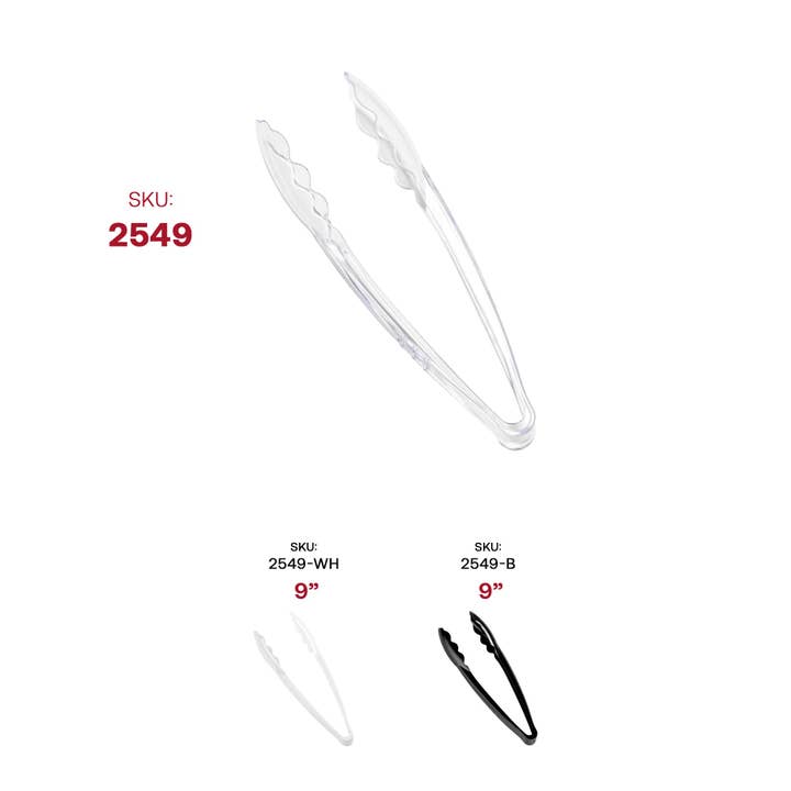 Smarty had a Party - Wholesale Disposable Servingware - 9" Clear Disposable Plastic Serving Tong - 1 pc4