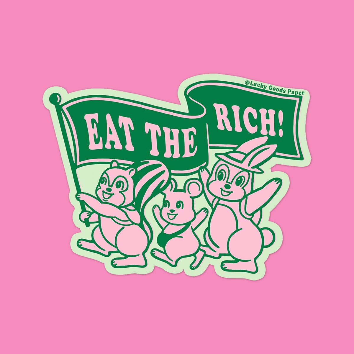 Lucky Goods Paper - Wholesale Phone & Laptop Stickers - Eat the Rich – Matte Vinyl Sticker3