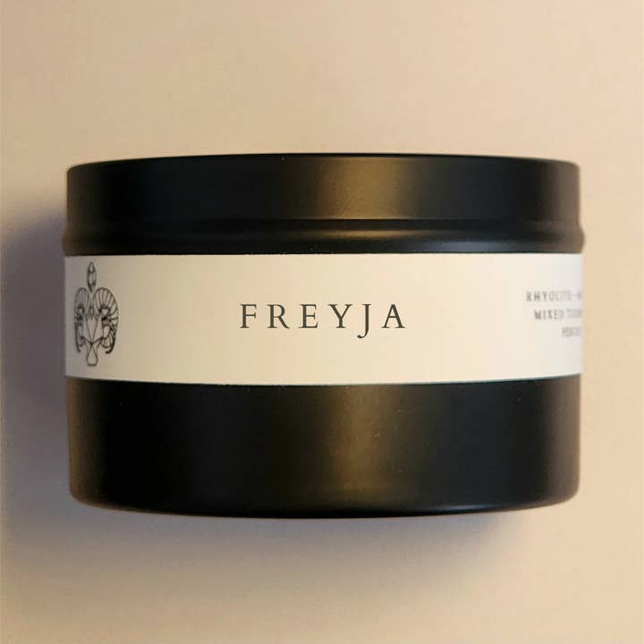 Nymph & Satyr Co. - Wholesale Travel Candles - Freyja • 8oz Soy Crystal Candle1