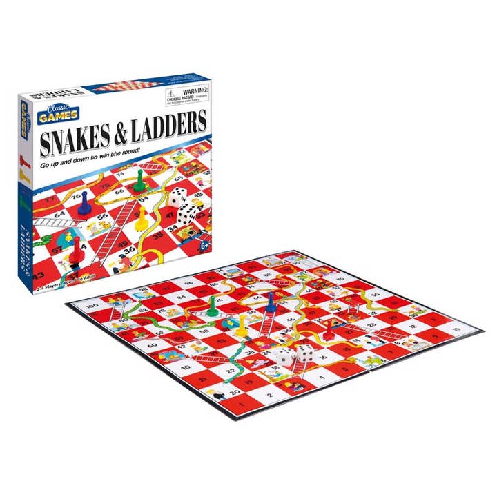 Classic Snakes & Ladders Game by Playmaker Toys for wholesale by Everyday Supply Co