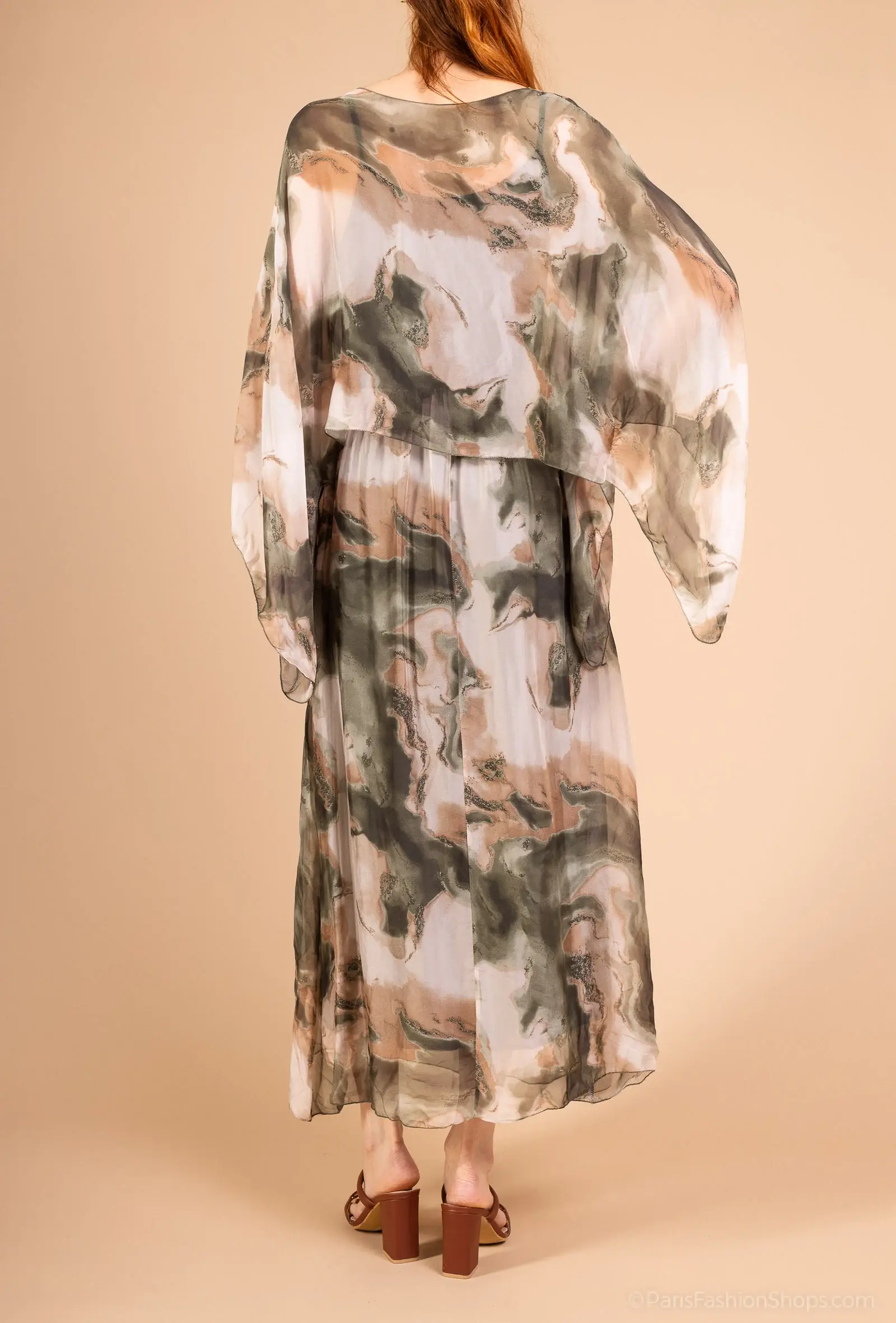 Shyloh - Wholesale Dress - Women's - 2-in-1 printed silk dress 304684