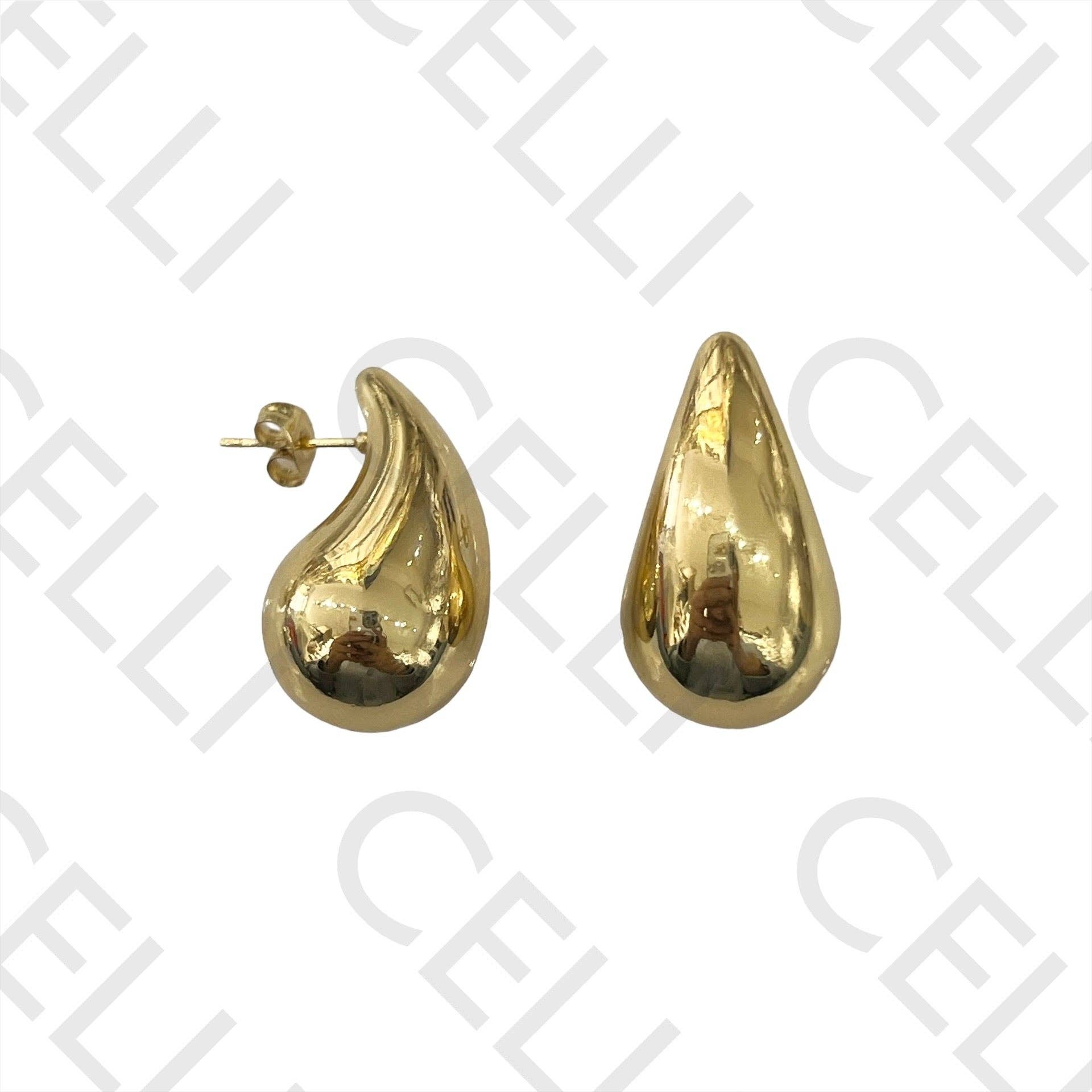 Celli Biju - Wholesale Stud/Post Earrings - Steel Earring - Smooth Drop4