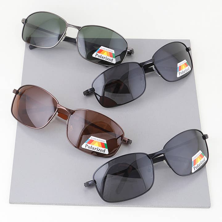 MIX Classic Thin Polarized Square Sunglasses for wholesale on Faire