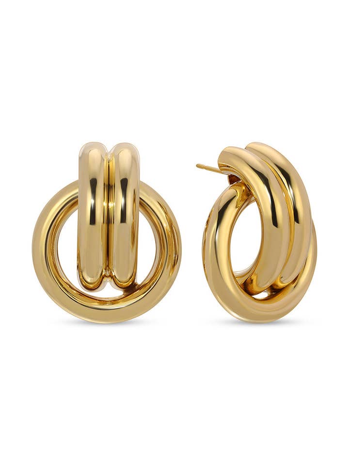 Viola Door Knocker Earring for wholesale by Eye Candy Los Angeles