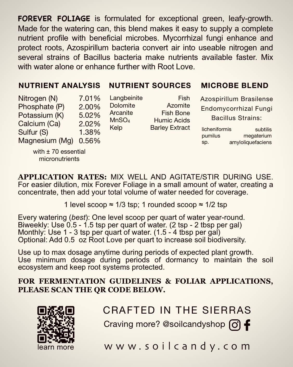 Soil Candy – Fertilizante por atacado – Forever Foreage - planta de casa/erva bio-nutriente solúvel em água1