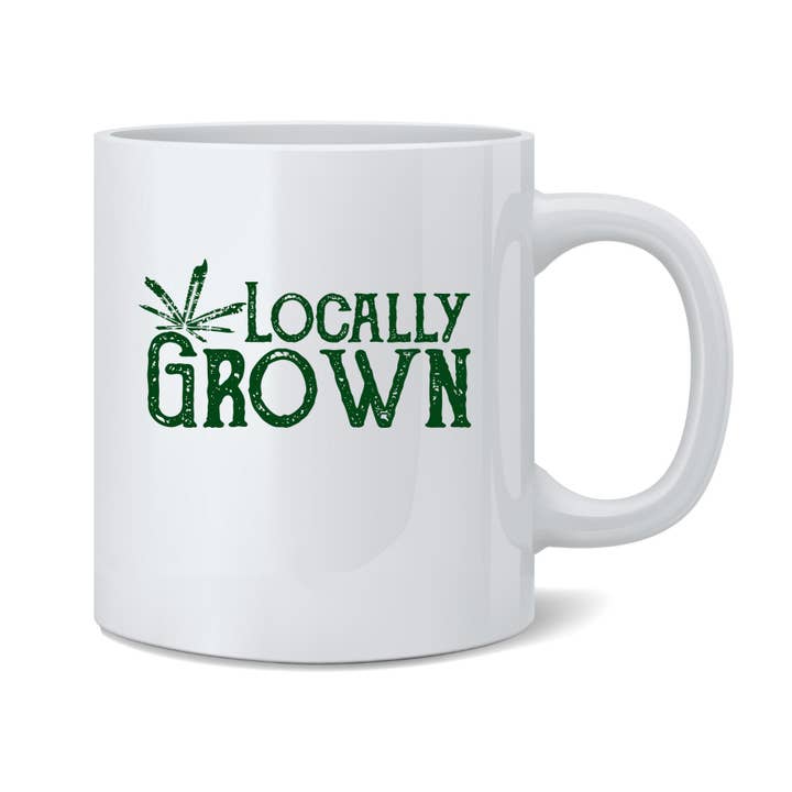 Gotham Gifts - Wholesale Coffee mug - Locally Grown Marijuana Leaf Cannabis Pot 420 Mug 11oz