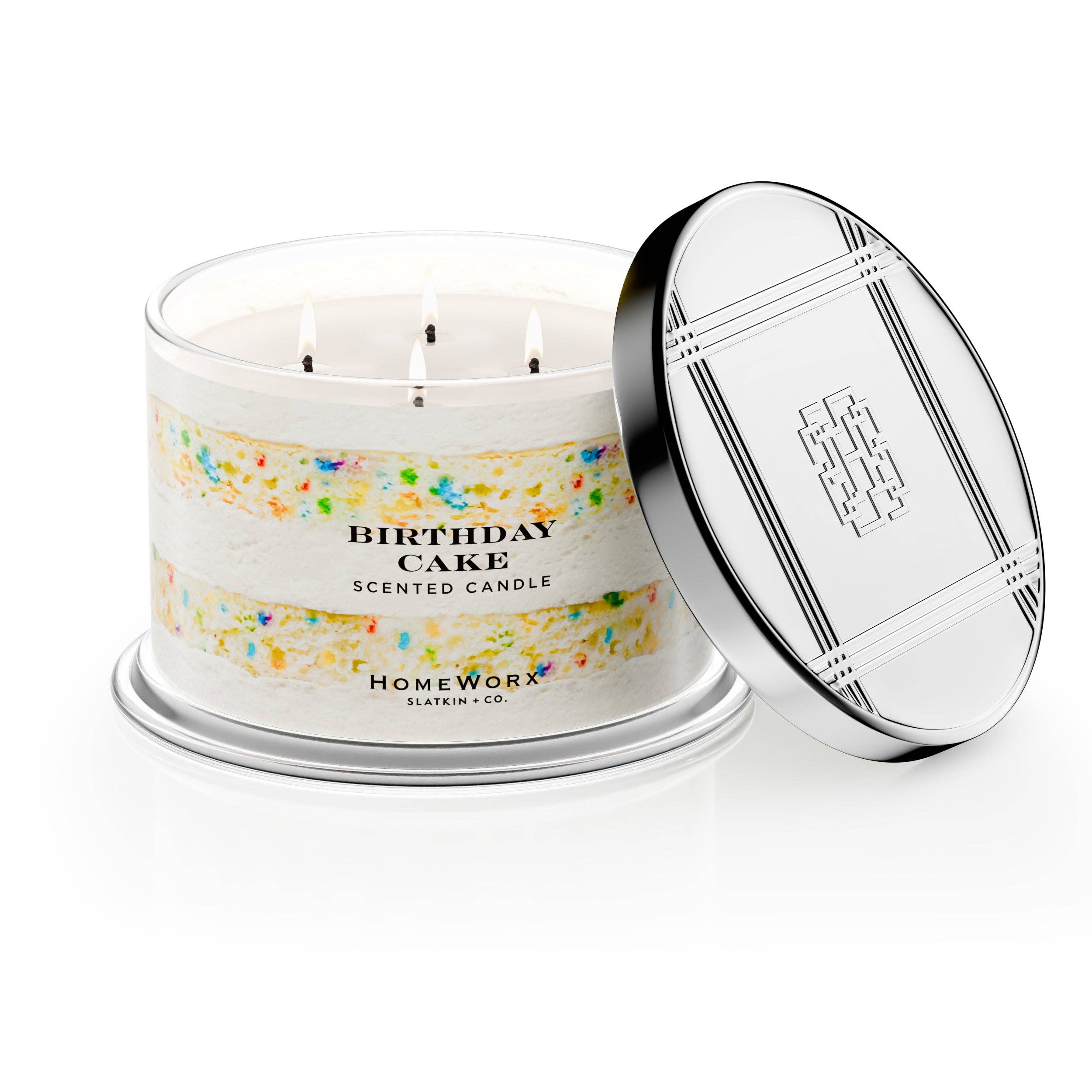 HomeWorx by Slatkin + Co. - Wholesale Jar/Filled Candle - Birthday Cake 4-wick Candle6
