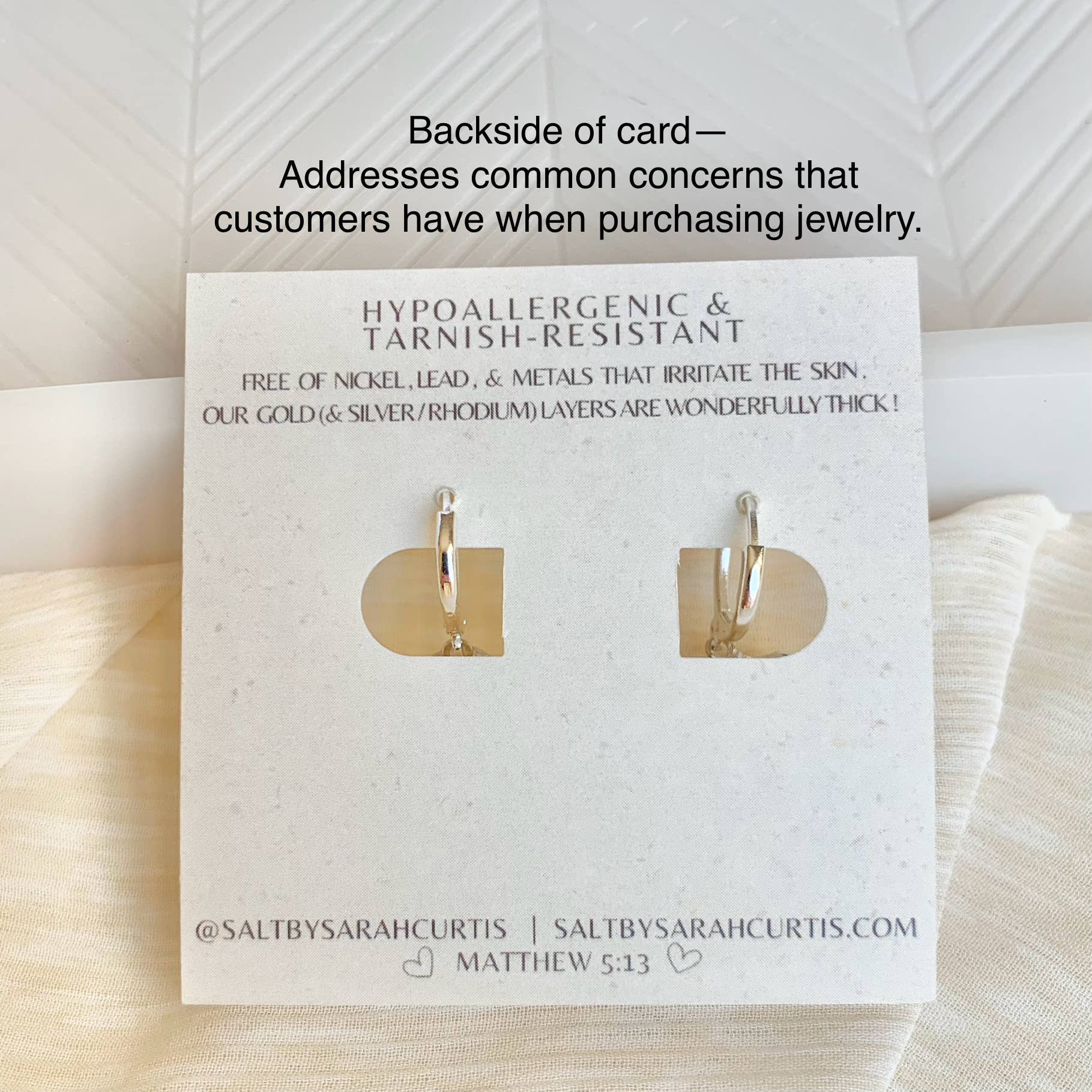 SALT by Sarah Curtis - Wholesale Huggie Earrings - SCALLOP SEASHELL HUGGIE HOOPS | silver | coastal jewelry3