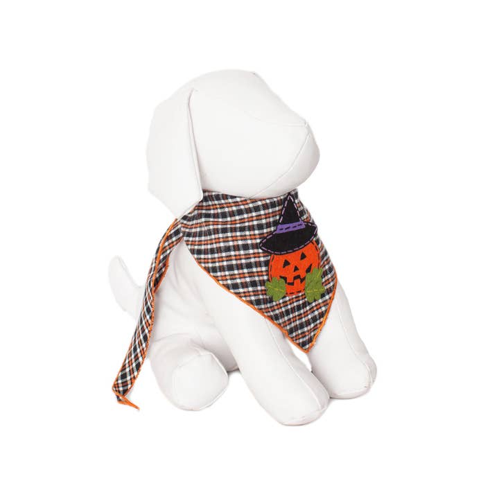 MULTI Jack-O-Lantern Witch Dog Bandana Spooky Halloween Pet Scarf for wholesale on Faire2