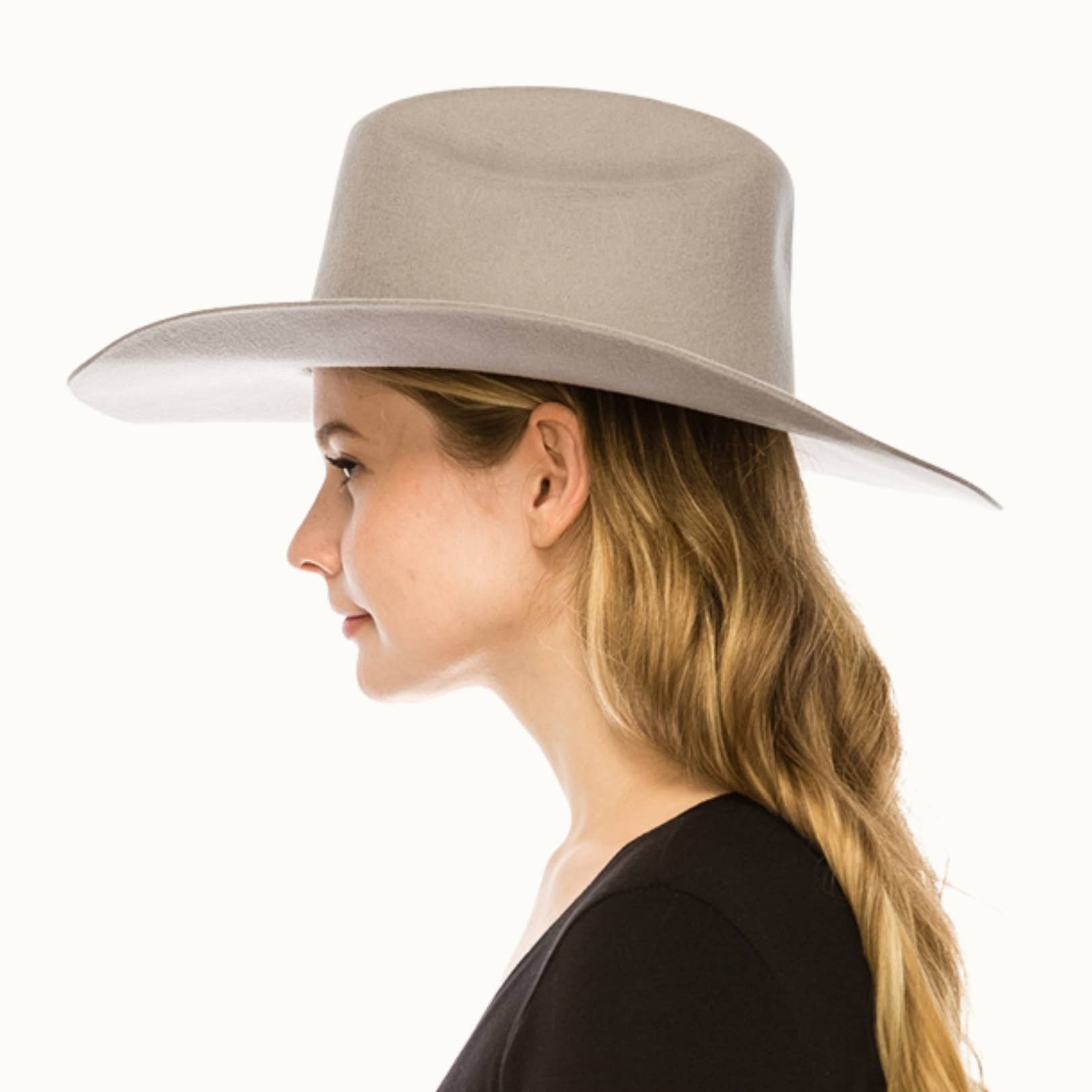 Olive & Pique - Wholesale Cowboy Hat - Women's - 100% Australian Wool Western Cattleman Cowboy Hat Adjustable1