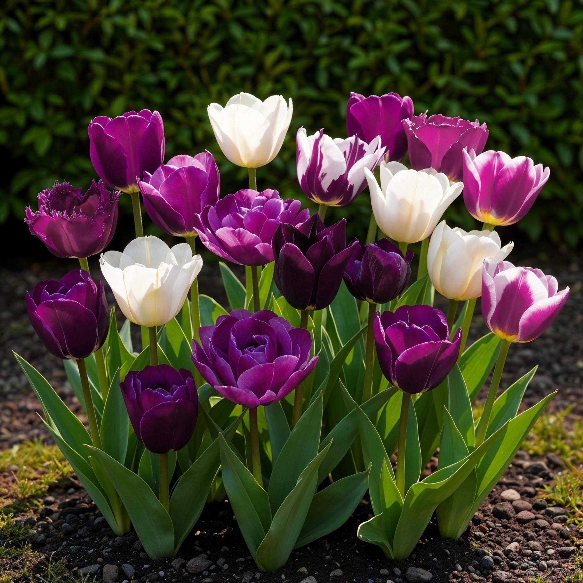 Oasis of Life – wholesale Live plant – Tulip Bulbs Blueberry Mix – Various Colors – 12 Pieces – Bulb Size 11/12 – Colorful Tulip Mix for Garden, Balcony & Terrace – Spring Bloomer0