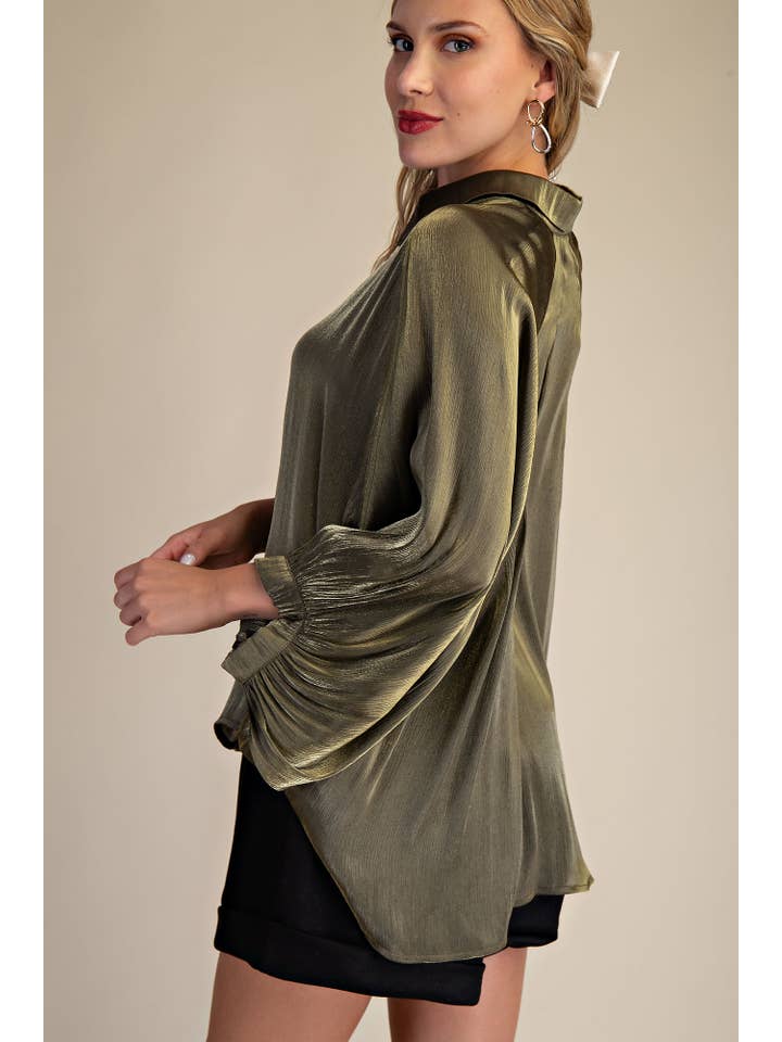 Glam - Wholesale Button Down Shirt - Women's - Button Front Shirt19