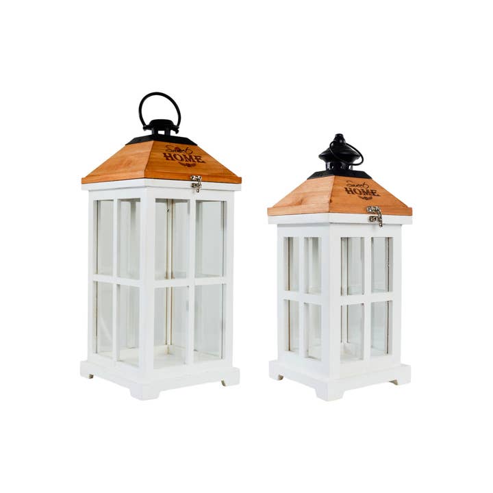 Set of 2 Lanterns Deco Home Sweet Home for wholesale by CP INTERNATIONAL