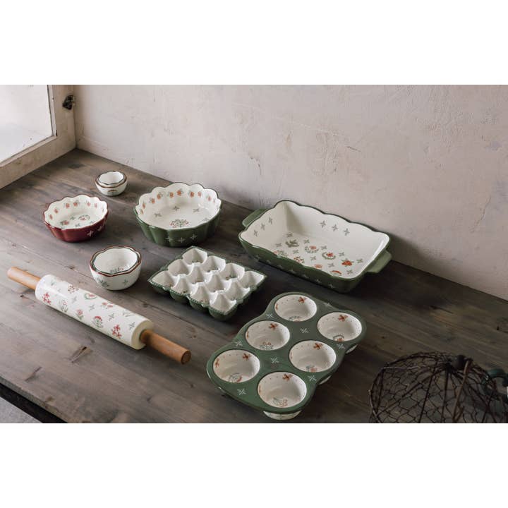 Danica Heirloom - Wholesale Rolling Pin - Camellia Stoneware Rolling Pin