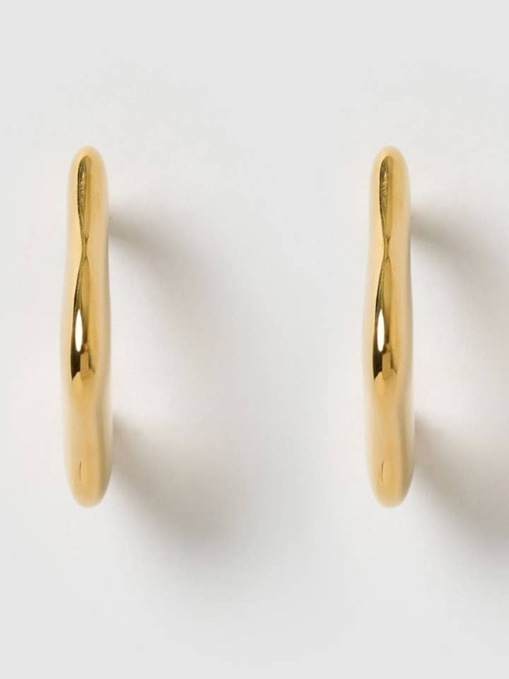 Miz Casa & Co Naomi Hoop Earrings Gold for wholesale by Izoa pty ltd