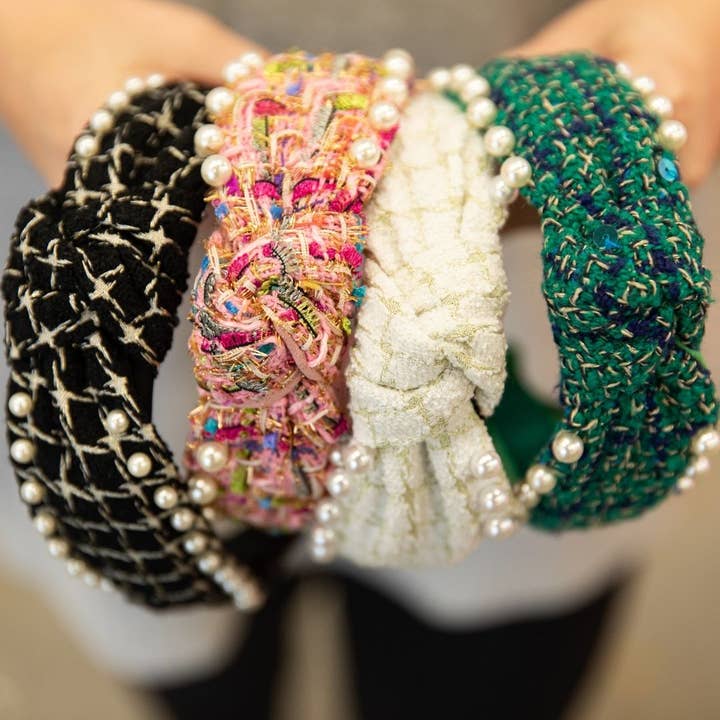 Headbands of Hope | One Purchased One Donated – wholesale Pannband - Dam – It Girl Pannband Pearl - Grön | Top Knot pannband4