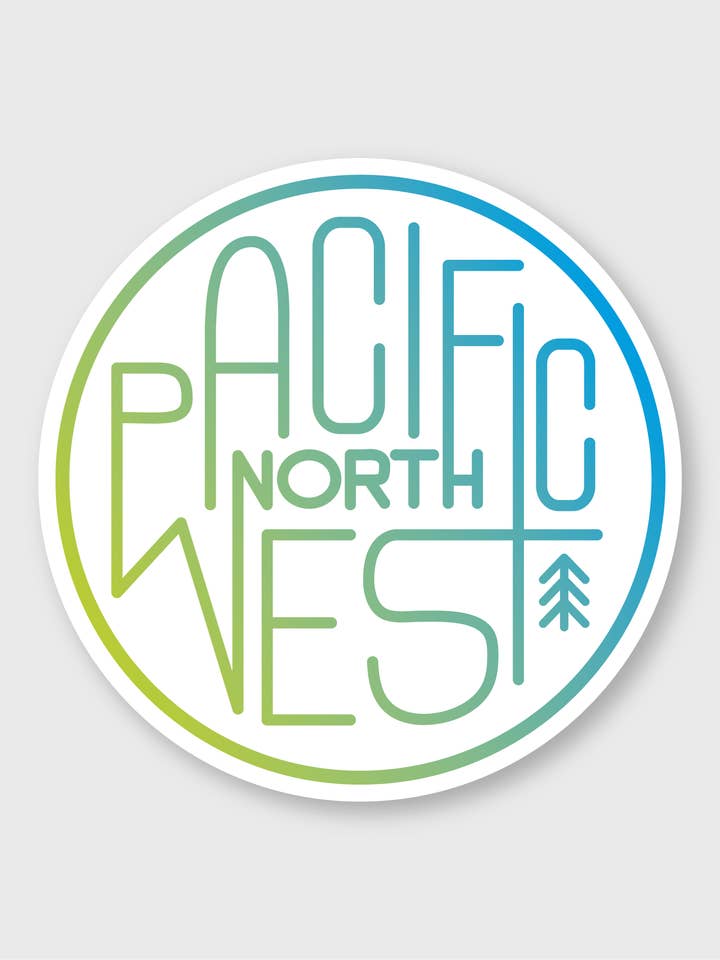 Autocollant d'icône PNW pour la vente par Pike Street Press