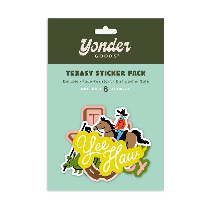 Texas Sticker 6-Pack | Texas Stickers Western Vinyl for wholesale by Yonder Goods