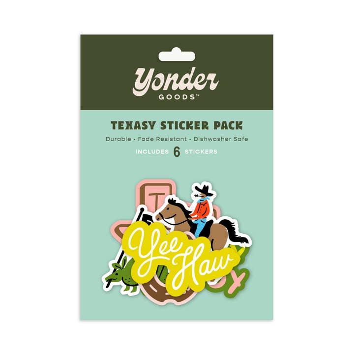 Texas Sticker 6-Pack | Texas Stickers Western Vinyl for wholesale by Yonder Goods